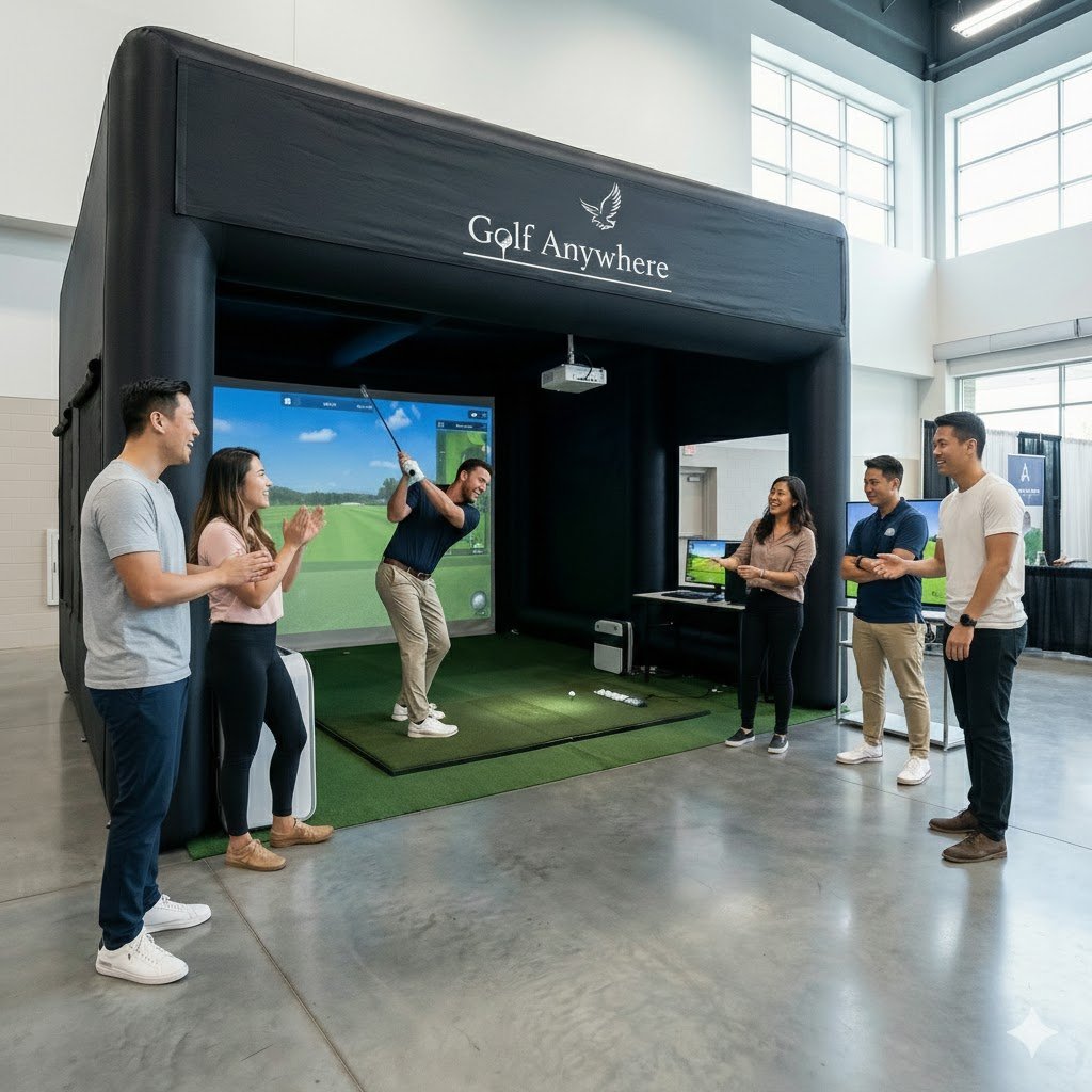 Corporate golf event with Golf Anywhere